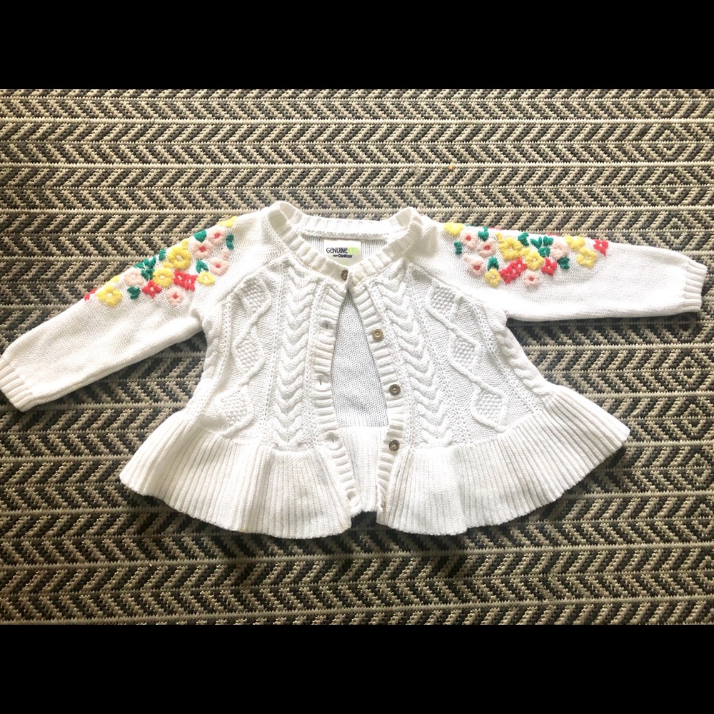 OshKosh B’Gosh white sweater Infant Girl